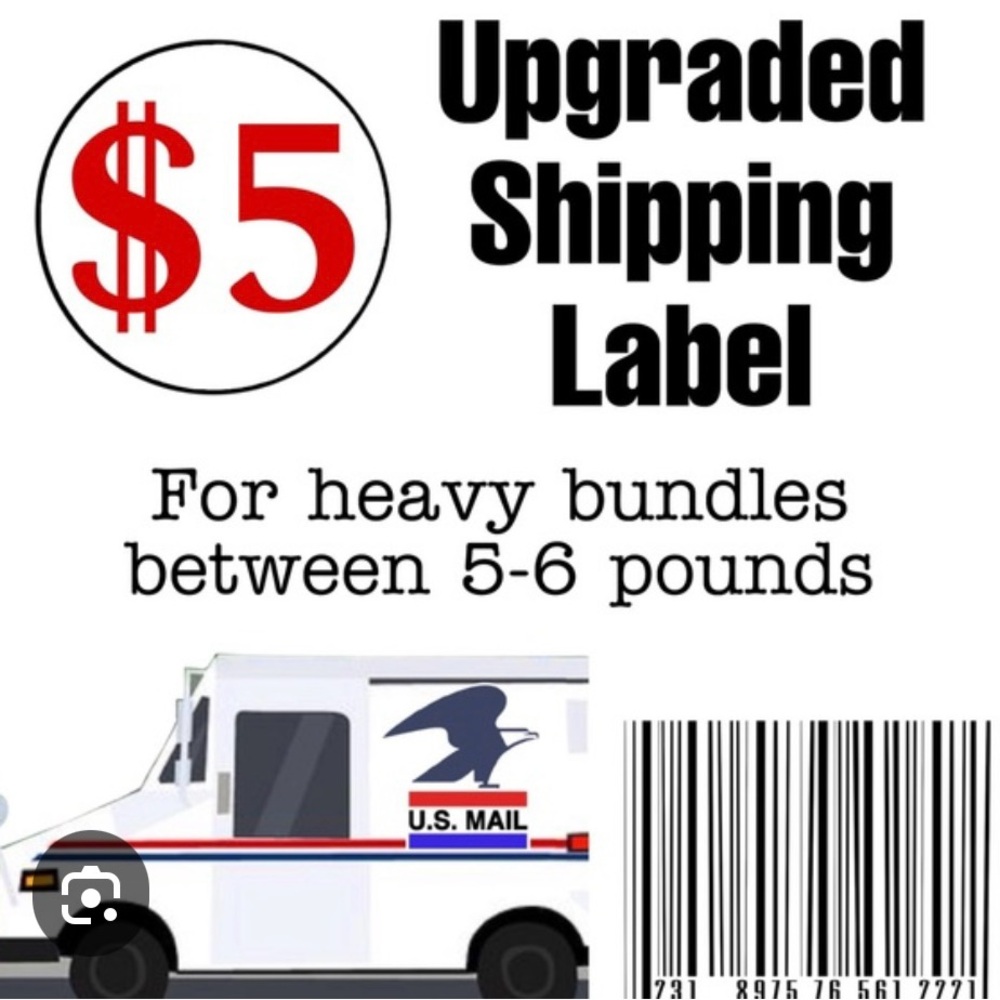 Upgraded Shipping Label for Heavy Bundles Over 5lbs 📦